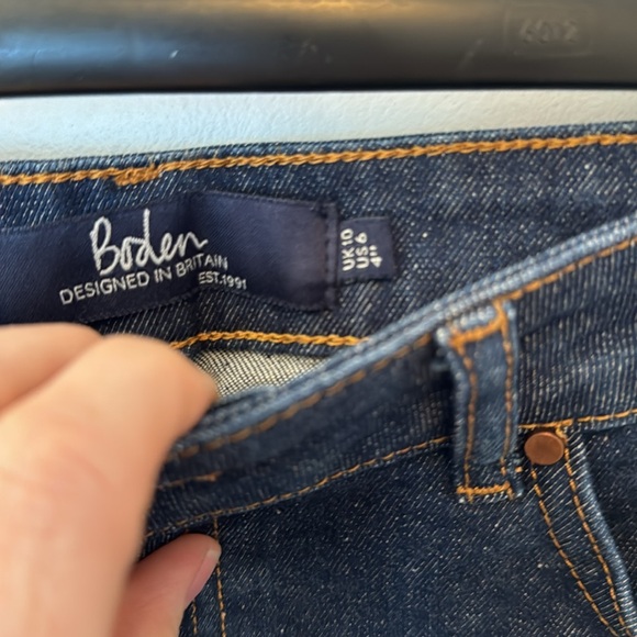 BODEN THE SALCOMBE DARK WASH JEAN SHORT US 6 - Picture 6 of 9